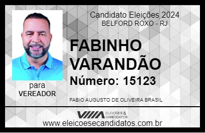 Candidato FABINHO VARANDÃO 2024 - BELFORD ROXO - Eleições