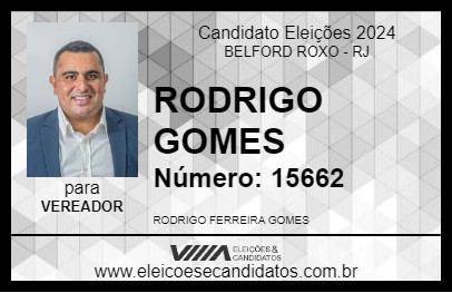 Candidato RODRIGO GOMES 2024 - BELFORD ROXO - Eleições