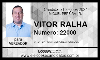 Candidato VITOR RALHA 2024 - MIGUEL PEREIRA - Eleições