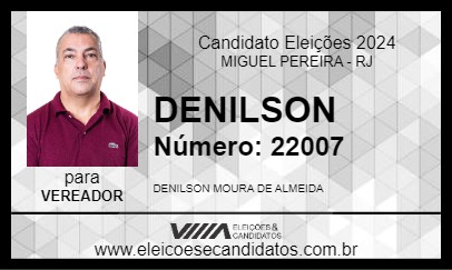 Candidato DENILSON 2024 - MIGUEL PEREIRA - Eleições