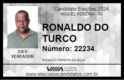 Candidato RONALDO DO TURCO 2024 - MIGUEL PEREIRA - Eleições