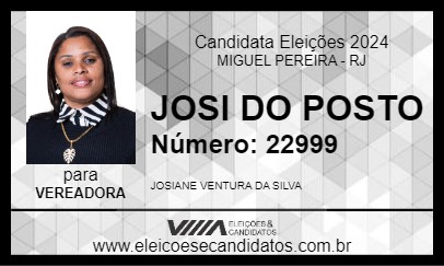 Candidato JOSI DO POSTO 2024 - MIGUEL PEREIRA - Eleições