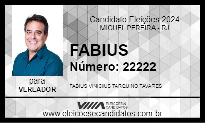 Candidato FABIUS 2024 - MIGUEL PEREIRA - Eleições