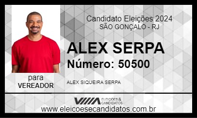 Candidato ALEX SERPA 2024 - SÃO GONÇALO - Eleições