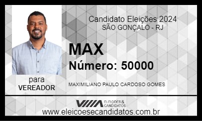 Candidato MAX 2024 - SÃO GONÇALO - Eleições