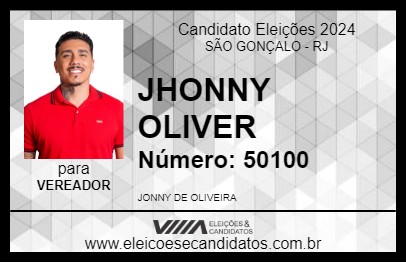 Candidato JHONNY OLIVER 2024 - SÃO GONÇALO - Eleições