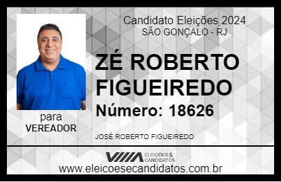 Candidato ZÉ ROBERTO FIGUEIREDO 2024 - SÃO GONÇALO - Eleições