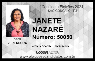 Candidato JANETE NAZARÉ 2024 - SÃO GONÇALO - Eleições