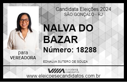 Candidato NALVA DO BAZAR 2024 - SÃO GONÇALO - Eleições