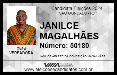 Candidato JANILCE MAGALHÃES 2024 - SÃO GONÇALO - Eleições