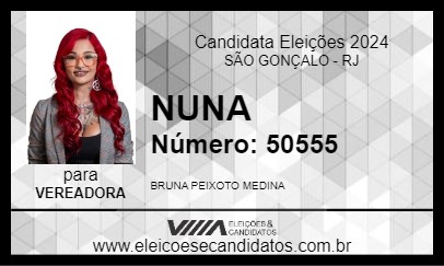 Candidato NUNA 2024 - SÃO GONÇALO - Eleições