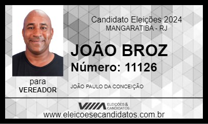 Candidato JOÃO BROZ 2024 - MANGARATIBA - Eleições