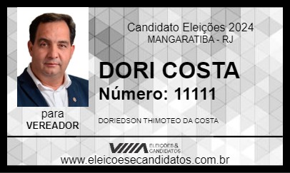 Candidato DORI COSTA 2024 - MANGARATIBA - Eleições