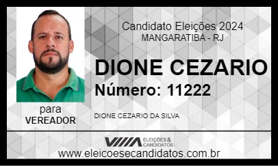 Candidato DIONE CEZARIO 2024 - MANGARATIBA - Eleições