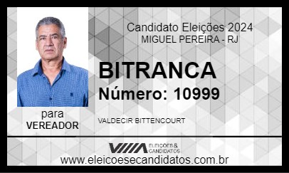 Candidato BITRANCA 2024 - MIGUEL PEREIRA - Eleições