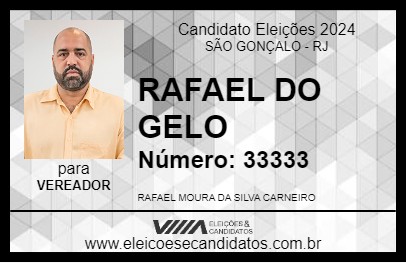 Candidato RAFAEL DO GELO 2024 - SÃO GONÇALO - Eleições