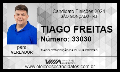 Candidato TIAGO FREITAS 2024 - SÃO GONÇALO - Eleições