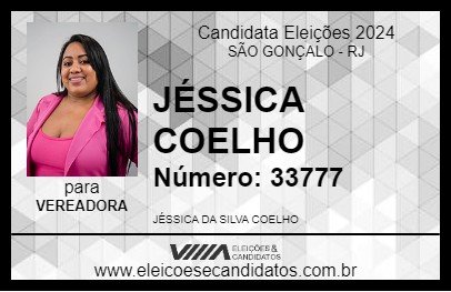 Candidato JÉSSICA COELHO 2024 - SÃO GONÇALO - Eleições