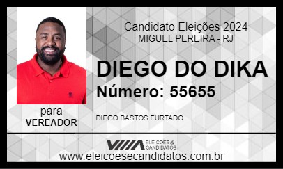 Candidato DIEGO DO DIKA 2024 - MIGUEL PEREIRA - Eleições