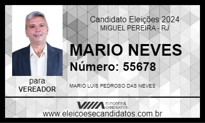 Candidato MARIO NEVES 2024 - MIGUEL PEREIRA - Eleições