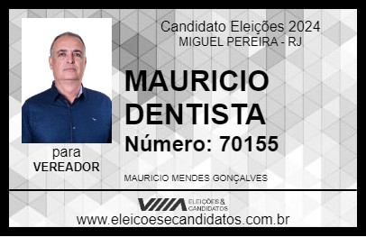 Candidato MAURICIO DENTISTA 2024 - MIGUEL PEREIRA - Eleições