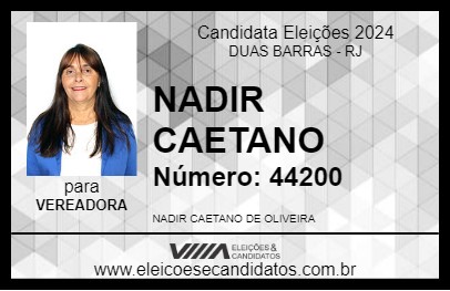 Candidato NADIR CAETANO 2024 - DUAS BARRAS - Eleições