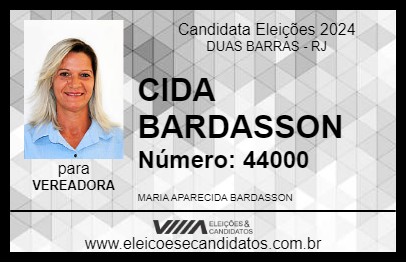 Candidato CIDA BARDASSON 2024 - DUAS BARRAS - Eleições