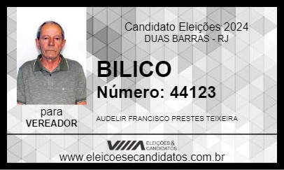 Candidato BILICO 2024 - DUAS BARRAS - Eleições