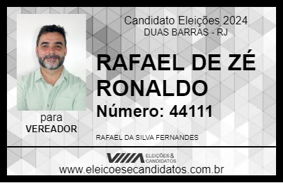 Candidato RAFAEL DE ZÉ RONALDO 2024 - DUAS BARRAS - Eleições