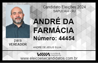 Candidato ANDRÉ DA FARMÁCIA 2024 - SAPUCAIA - Eleições