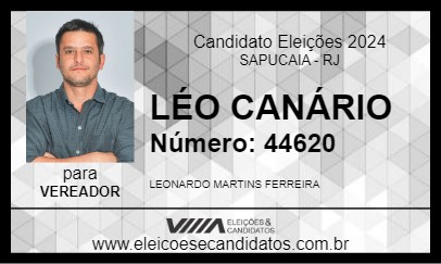 Candidato LÉO CANÁRIO 2024 - SAPUCAIA - Eleições