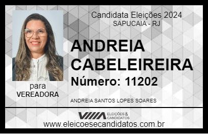 Candidato ANDREIA CABELEIREIRA 2024 - SAPUCAIA - Eleições