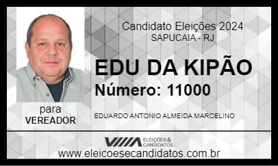 Candidato EDU DA KIPÃO 2024 - SAPUCAIA - Eleições