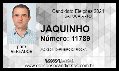 Candidato JAQUINHO 2024 - SAPUCAIA - Eleições