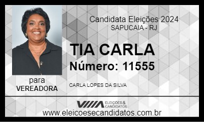 Candidato TIA CARLA 2024 - SAPUCAIA - Eleições