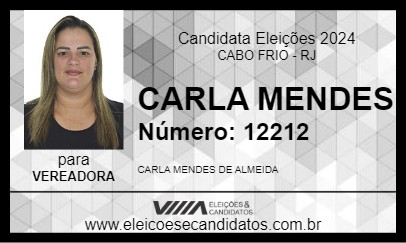 Candidato CARLA MENDES 2024 - CABO FRIO - Eleições