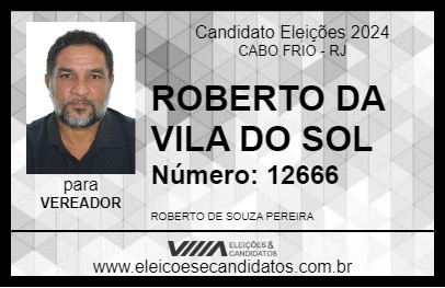 Candidato ROBERTO DA VILA DO SOL 2024 - CABO FRIO - Eleições