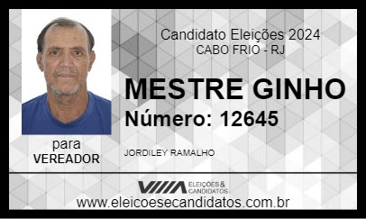 Candidato MESTRE GINHO 2024 - CABO FRIO - Eleições