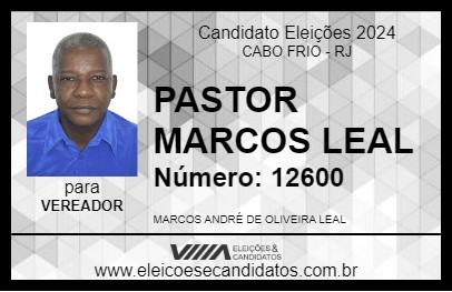 Candidato PASTOR MARCOS LEAL 2024 - CABO FRIO - Eleições