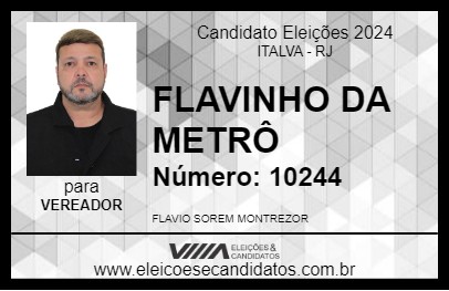 Candidato FLAVINHO DA METRÔ 2024 - ITALVA - Eleições