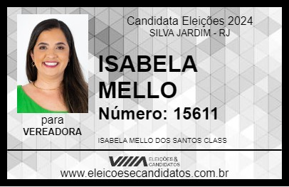 Candidato ISABELA MELLO 2024 - SILVA JARDIM - Eleições