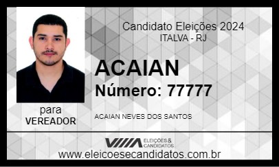 Candidato ACAIAN 2024 - ITALVA - Eleições