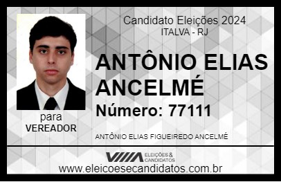 Candidato ANTÔNIO ELIAS ANCELMÉ 2024 - ITALVA - Eleições