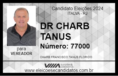 Candidato DR CHARB TANUS 2024 - ITALVA - Eleições