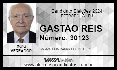 Candidato GASTAO REIS 2024 - PETRÓPOLIS - Eleições