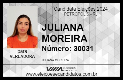 Candidato JULIANA MOREIRA 2024 - PETRÓPOLIS - Eleições