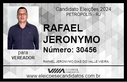 Candidato RAFAEL JERONYMO 2024 - PETRÓPOLIS - Eleições