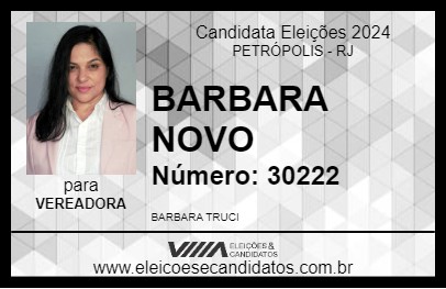 Candidato BARBARA NOVO 2024 - PETRÓPOLIS - Eleições