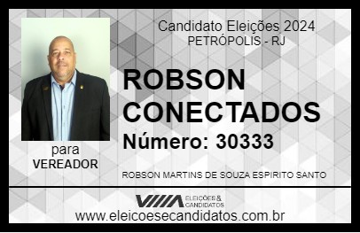 Candidato ROBSON CONECTADOS 2024 - PETRÓPOLIS - Eleições