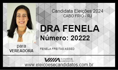 Candidato DRA FENELA 2024 - CABO FRIO - Eleições